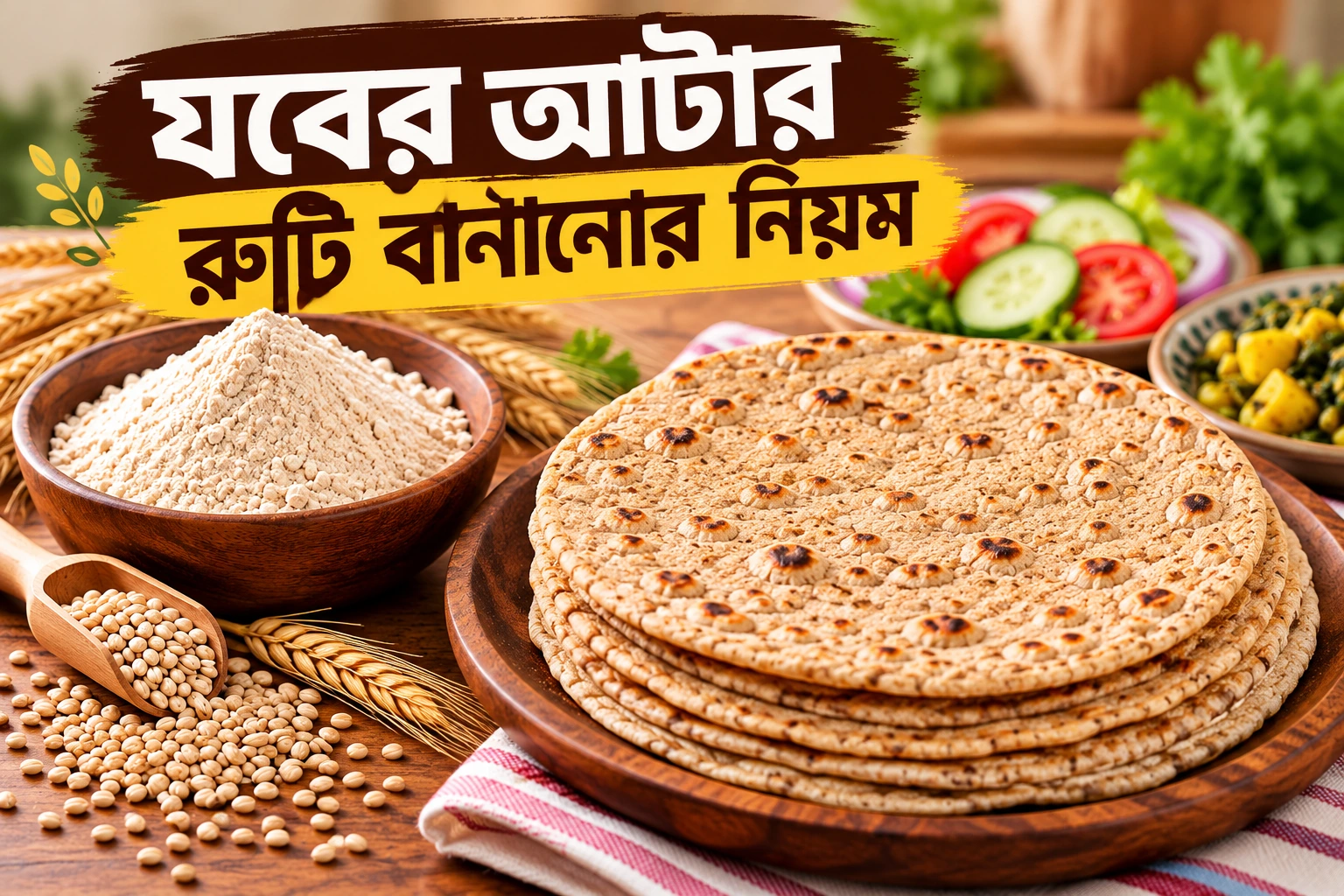 যবের আটার রুটি বানানোর নিয়ম