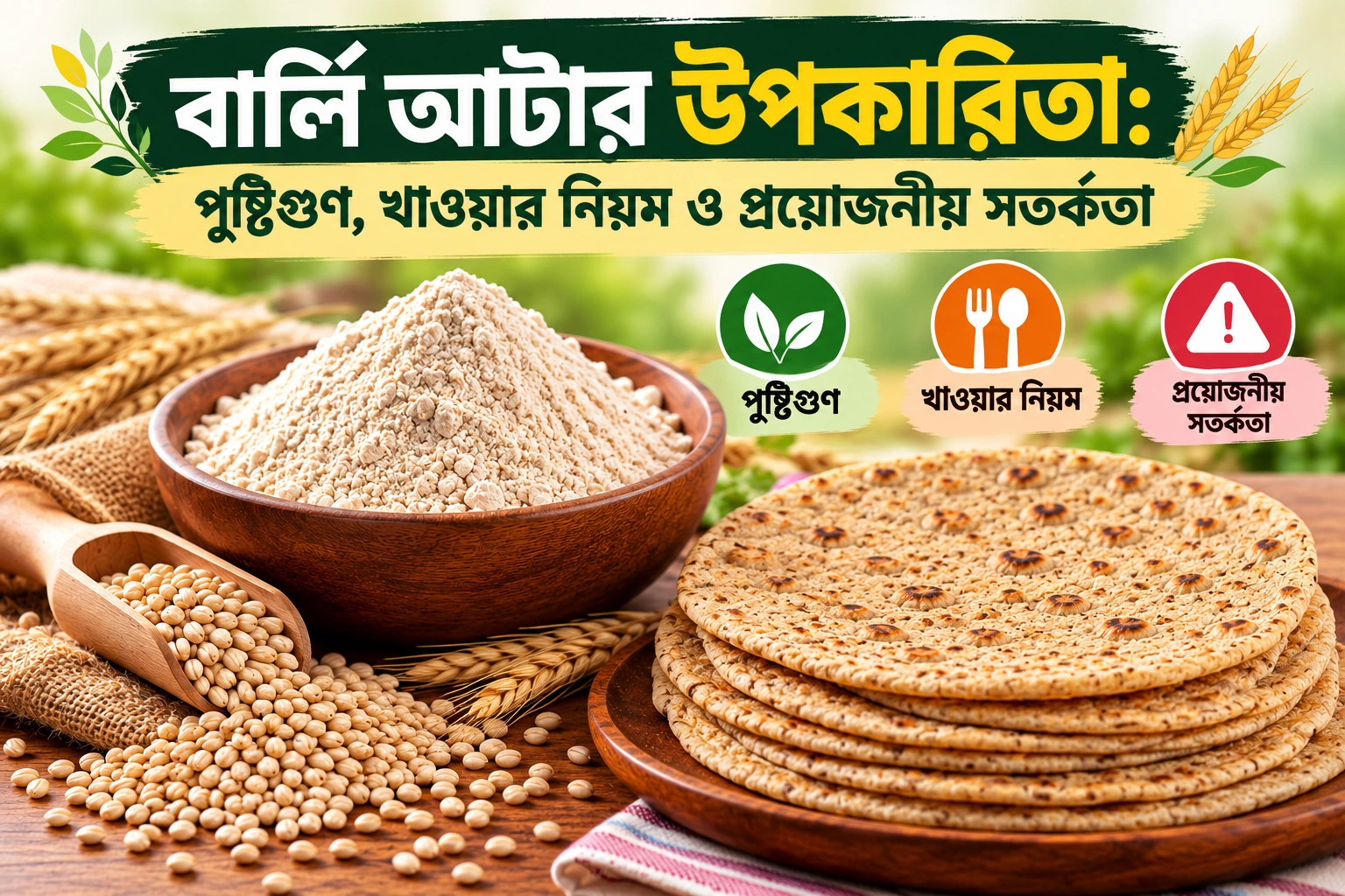 বার্লি আটার উপকারিতা