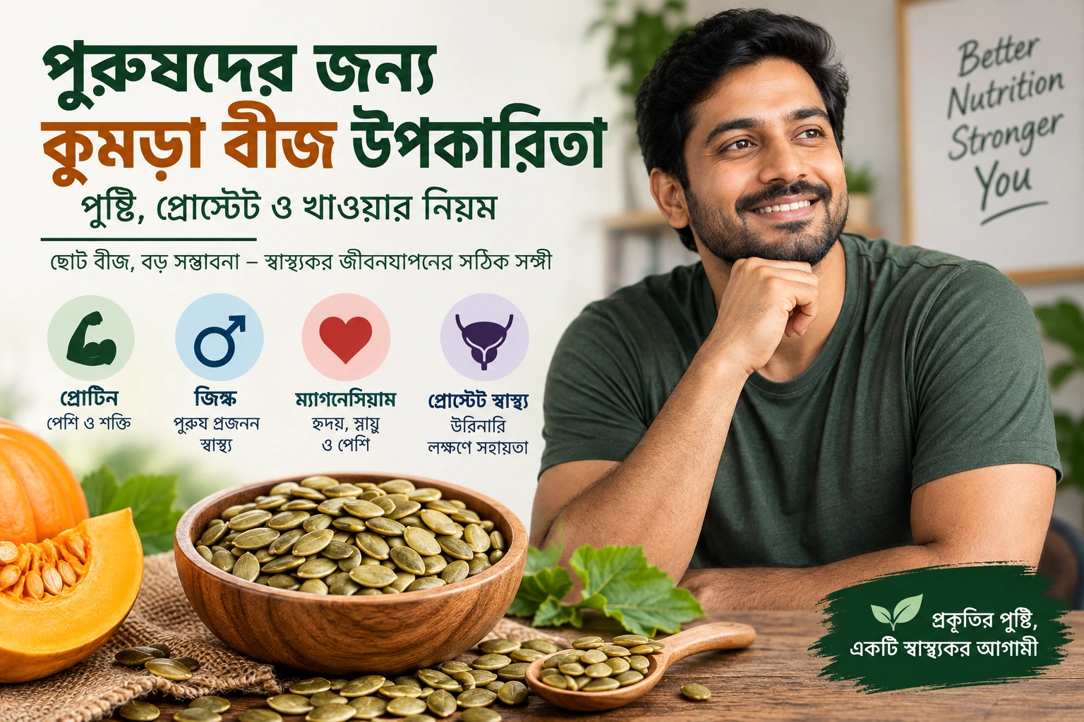 পুরুষদের জন্য কুমড়া বীজ উপকারিতা