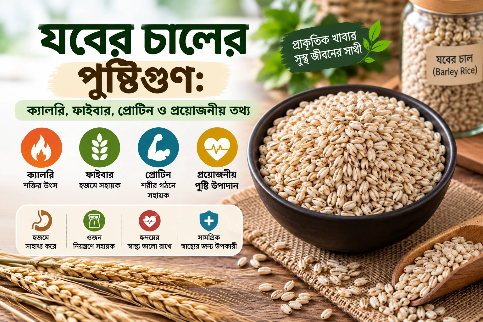 যবের চালের পুষ্টিগুণ